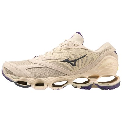 Zapatillas Mizuno WAVE Prophecy LS Mujer - Beige / Grises Oscuro / Amarillos - Chile M173VBLCFQ